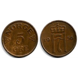 (400) Noruega. 1956. 5 Ore (MBC)