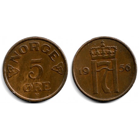 (400) Noruega. 1956. 5 Ore (MBC)