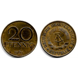 (11) Alemania Democrática. 1969. 20 Pfennig (BC+)