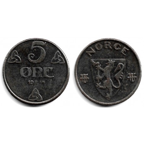 (388) Noruega. 1944. 5 Ore (MBC-)