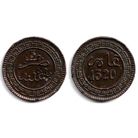 (Y16.1) Marruecos. 1320AH. 5 Mazunas (MBC)