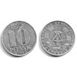(10) Alemania Democrática. 1980(A). 10 Pfennig (BC)