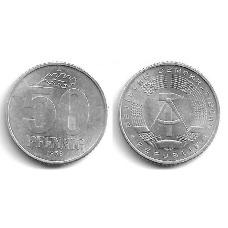 (12.1) Alemania Democrática. 1958(A). 50 Pfennig (MBC+)