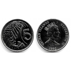 (88a) Islas Caimán. 1992. 5 Cents (SC)