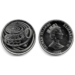 (89a) Islas Caimán. 1992. 10 Cents (SC)