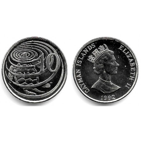 (89a) Islas Caimán. 1992. 10 Cents (SC)