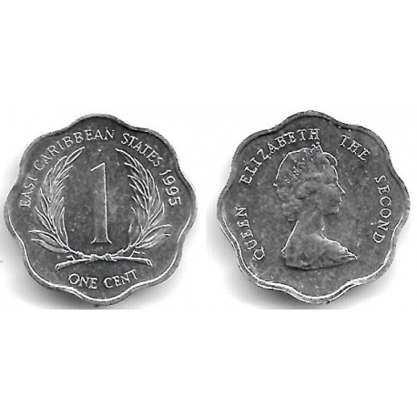 (10) Estados Orientales Caribeños. 1995. 1 Cent (SC)