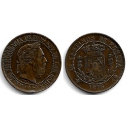 Carlos VII. 1875. 10 Céntimos (MBC/MBC+) Ceca de Bélgica