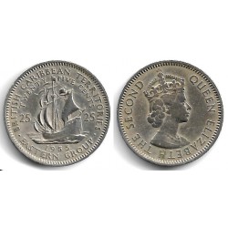 (6) Estados Orientales Caribeños. 1955. 25 Cents (MBC-/MBC)