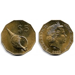 (418) Islas Cook. 2003. 5 Dollars (SC)