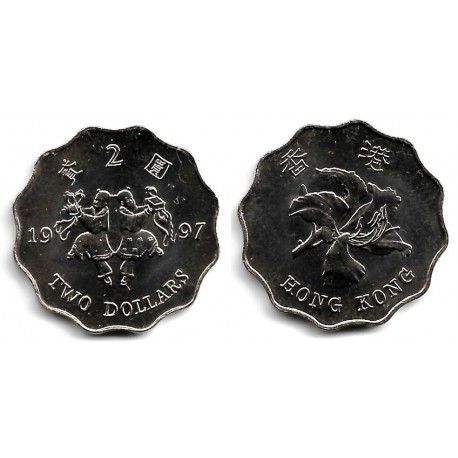 (76) Hong Kong. 1997. 2 Dollars (SC)