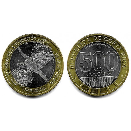 Costa Rica. 2023. 500 Colones (SC) 175 Aniv. Fundación de la República