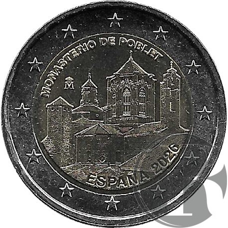 España. 2026. 2 Euro (SC) Monasterio de Poblet