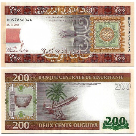 (17) Mauritania. 2013. 200 Ouguiya (SC)