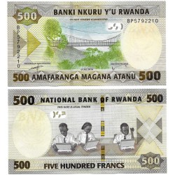 (W42) Ruanda. 2019. 500 Francs (SC)
