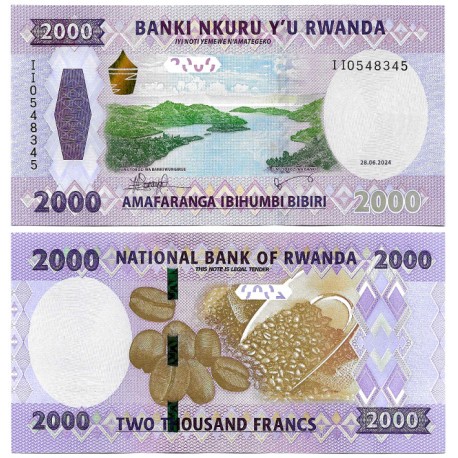 (W44) Ruanda. 2024. 2000 Francs (SC)