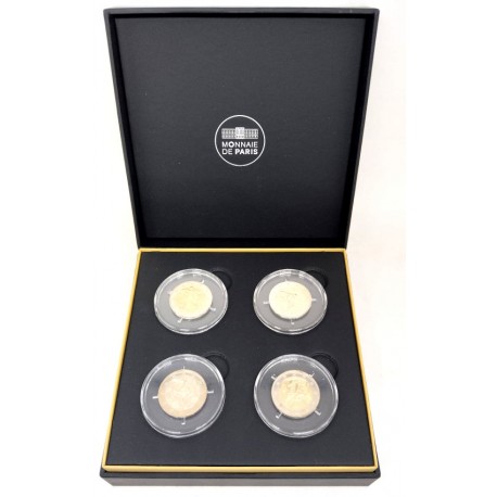 Francia. 2021/22/23/24. Estuche 2 Euro (Proof) PARIS 2024