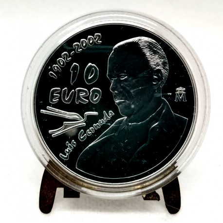España. 2002. 10 Euro (Proof) (Plata) Luis Cernuda
