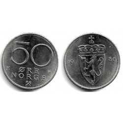 (418) Noruega. 1989. 50 Ore (EBC)