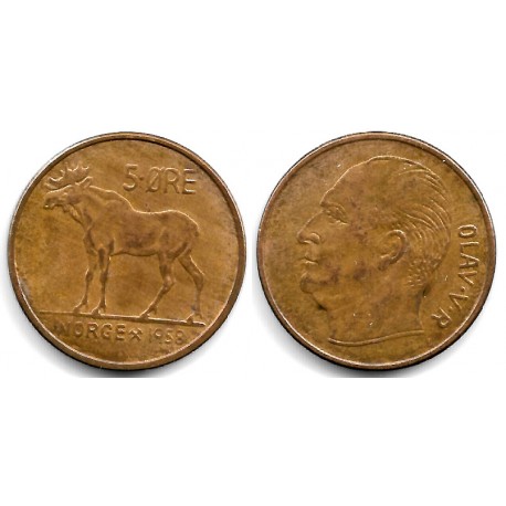 (405) Noruega. 1958. 5 Ore (MBC)