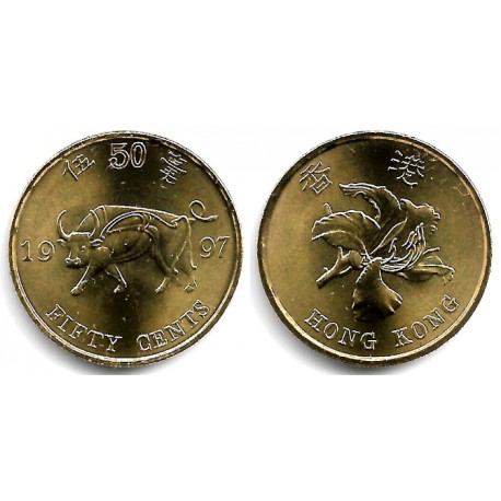 (74) Hong Kong. 1997. 50 Cents (SC)