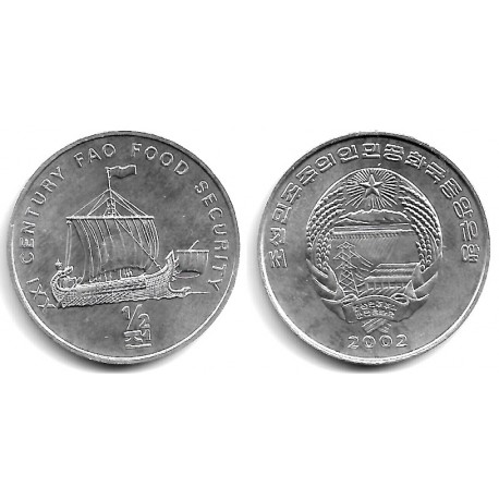 (191) Corea del Norte. 2002. ½ Chon (SC)