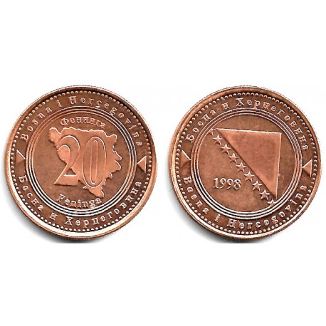 (116) Bosnia-Hercegovina. 1998. 20 Pfeninga (SC)