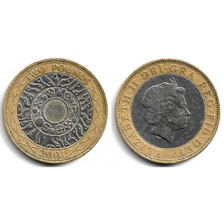 (994) Gran Bretaña. 2001. 2 Pounds (MBC-)