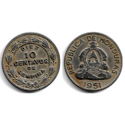 (76.1) Honduras. 1951. 10 Centavos de Lempira (MBC)