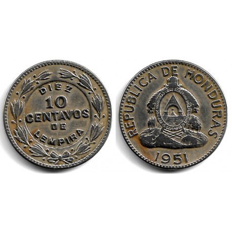 (76.1) Honduras. 1951. 10 Centavos de Lempira (MBC)