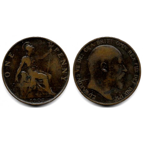 (794.2) Gran Bretaña. 1907. 1 Penny (BC)