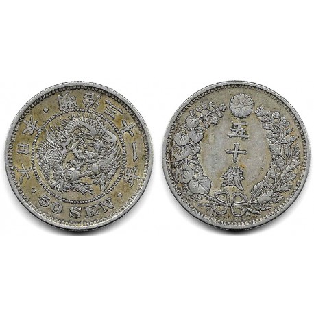 (Y25) Japón. 1898(31). 50 Sen (MBC+) (Plata)