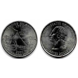 (320) Estados Unidos de América. 2001(P). Quarter Dollar (SC) Rhode Island
