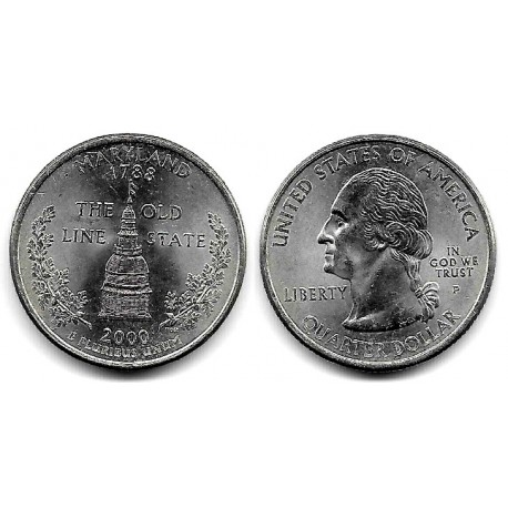 (306) Estados Unidos de América. 2000(P). Quarter Dollar (SC) Maryland