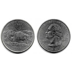 (385) Estados Unidos de América. 2006(P). Quarter Dollar (EBC) North Dakota