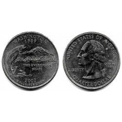 (397) Estados Unidos de América. 2007(D). Quarter Dollar (EBC) Washington