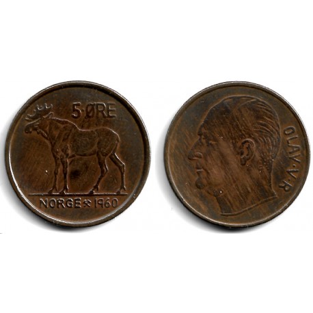 (405) Noruega. 1960. 5 Ore (MBC)