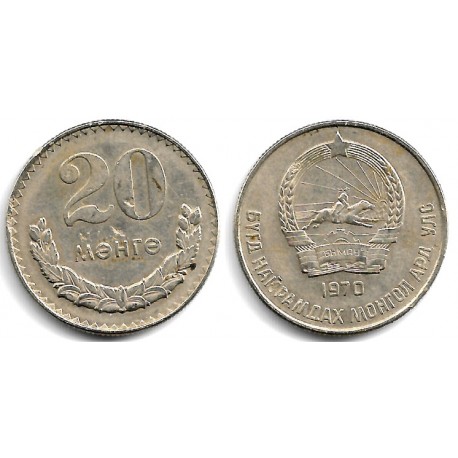 (32) Mongolia. 1970. 20 Mongo (MBC)