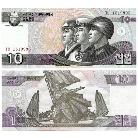 (59) Corea del Norte. 2002. 10 Won (SC)
