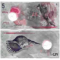 (A26) Maldivas. 2017. 5 Rufiyaa (SC-)