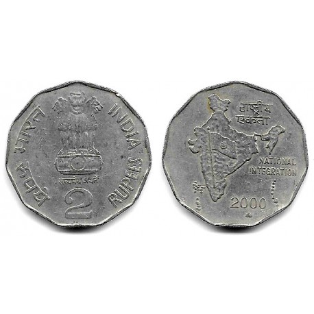 (121.3) India. 2000. 2 Rupees (MBC)