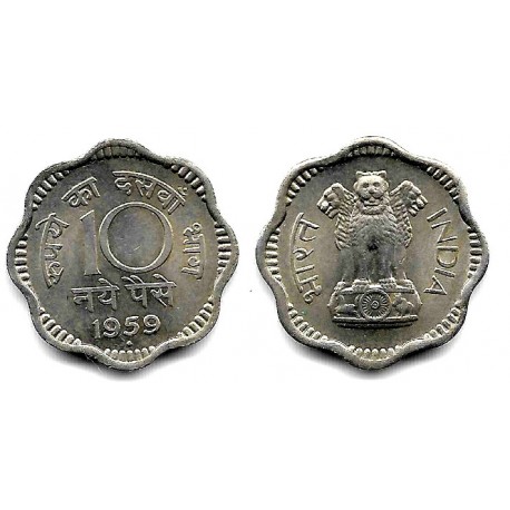 (24.2) India. 1959. 10 Paise (SC-)
