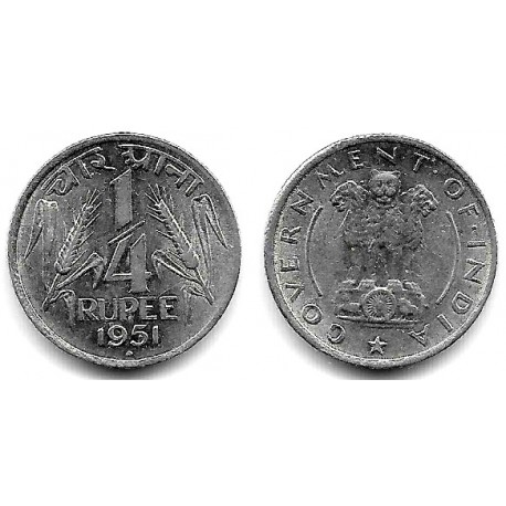(5.1) India. 1951. ¼ Rupee (EBC)