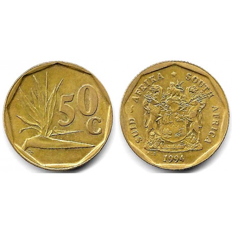 (137) Sudáfrica. 1994. 50 Cents (EBC+)