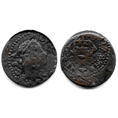 Luis XIII (Principado Catalán). Sin Fecha Visible. Seiseno (BC) Ceca de Barcelona, Acuñación Desplazada