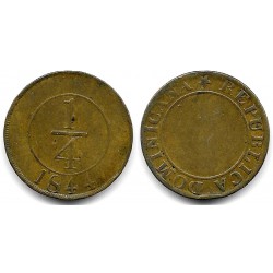 (1) República Dominicana. 1844. ¼ Real (MBC)