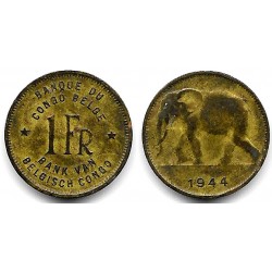 (26) Congo Belga. 1942. 1 Franc (BC)