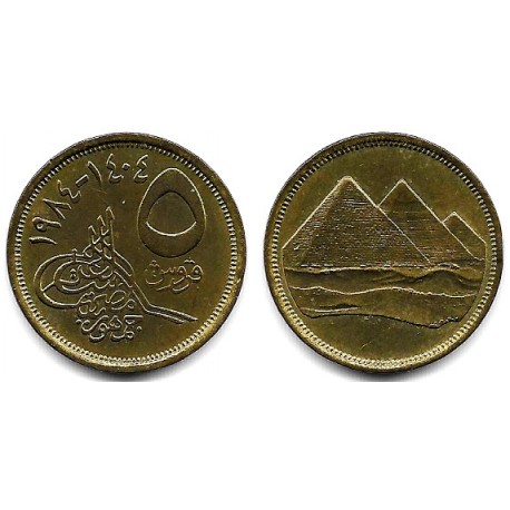 (622.2) Egipto. 1984. 5 Piastres (EBC+)