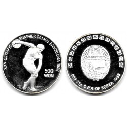 (34) Corea del Norte. 1989. 500 Won (EBC+) (Plata)