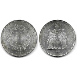 (941.1) Francia. 1976. 50 Francs (EBC+) (Plata)